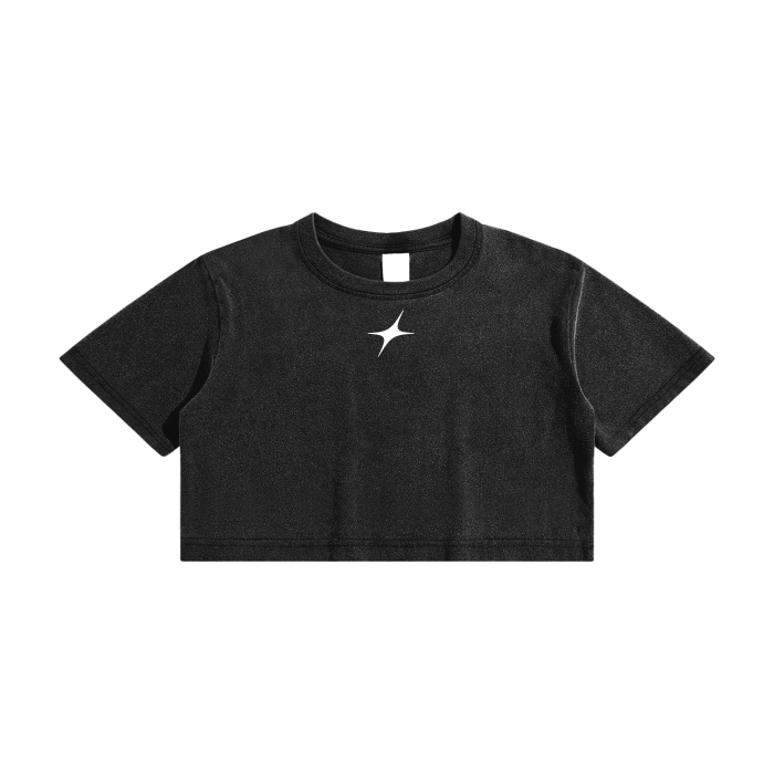 "White Star" Crop Top T-Shirt